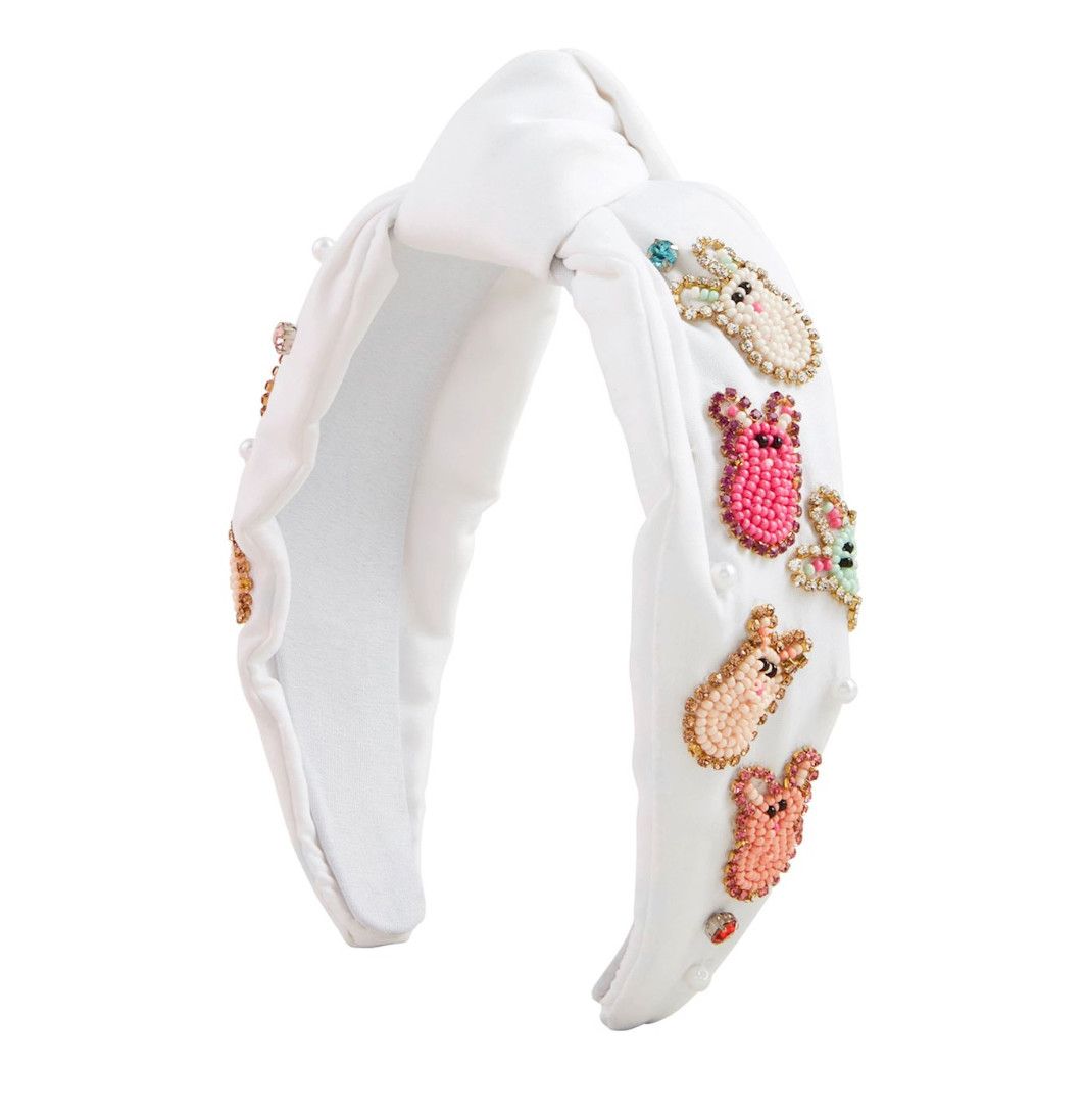 Easter White Beaded Headband