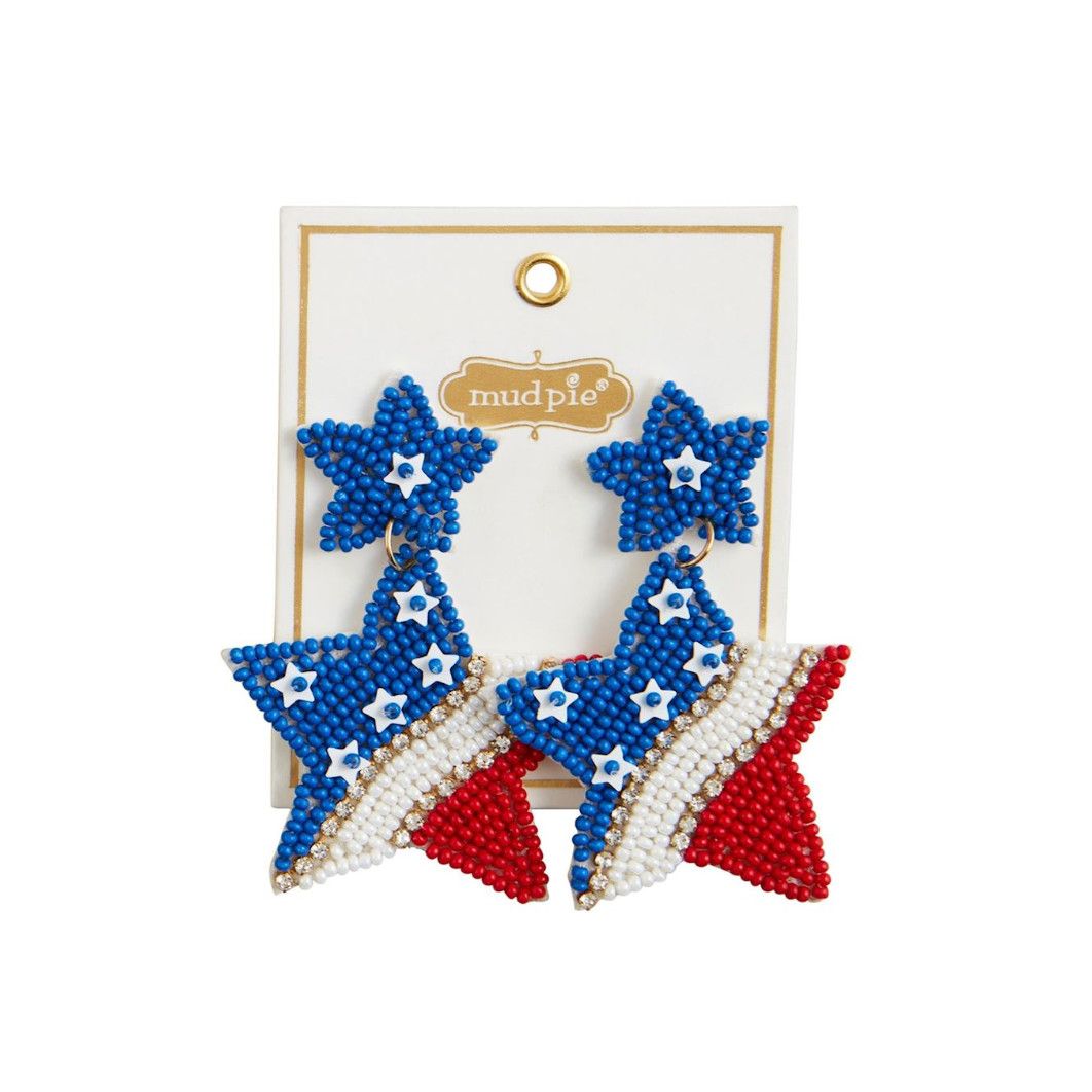 Double Stars Beaded Earrings