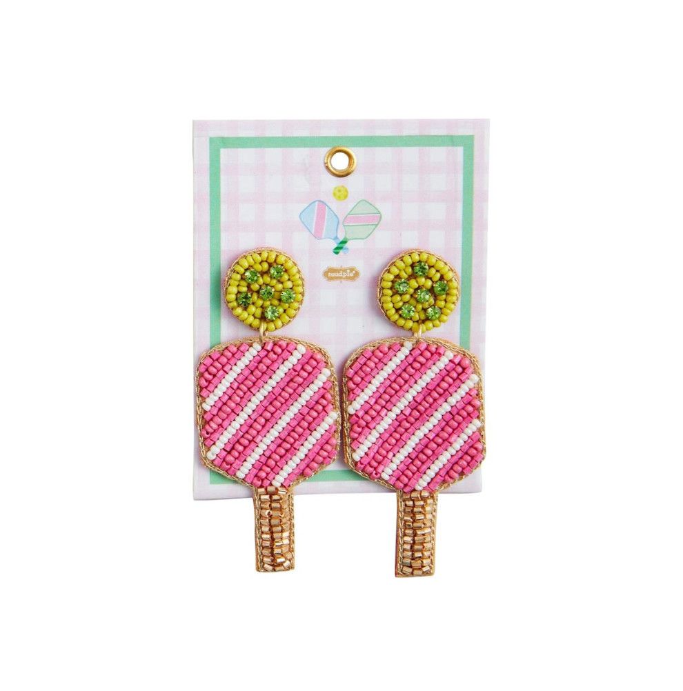 Pickleball Beaded Earrings