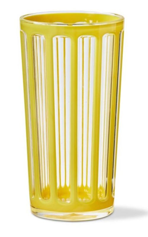 Yellow Stripe Acrylic Tumbler