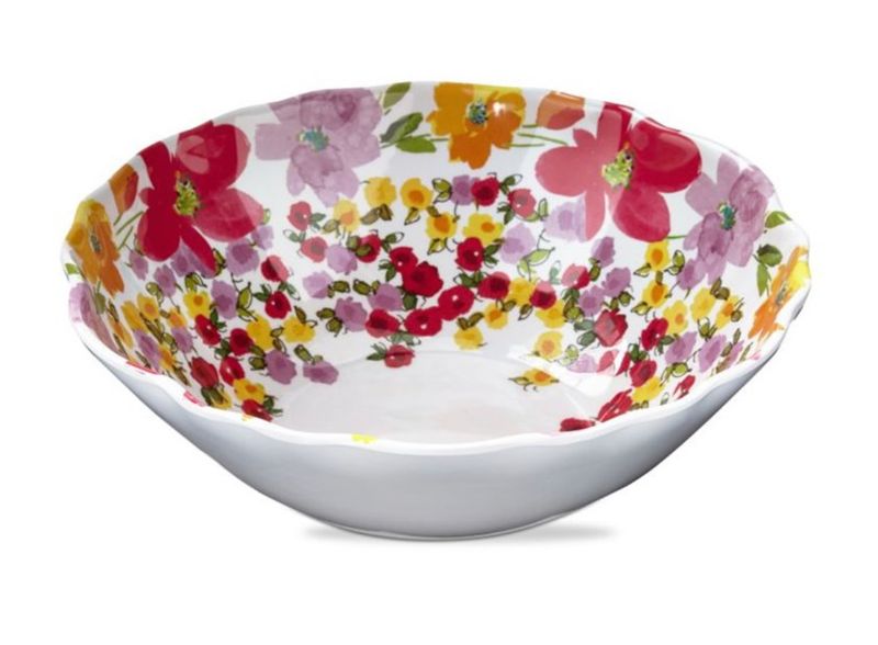 Springtime Floral Melamine Serving Bowl