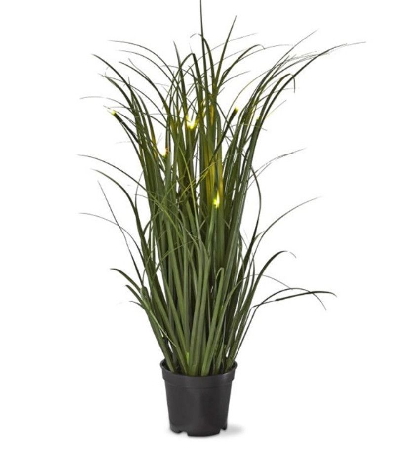 Potted Grass with LED Lights