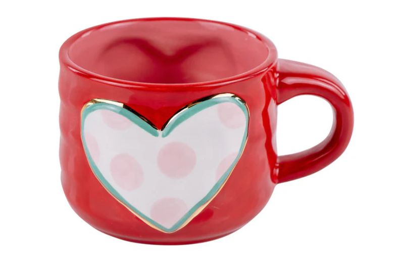 Two Hearts Red Mug