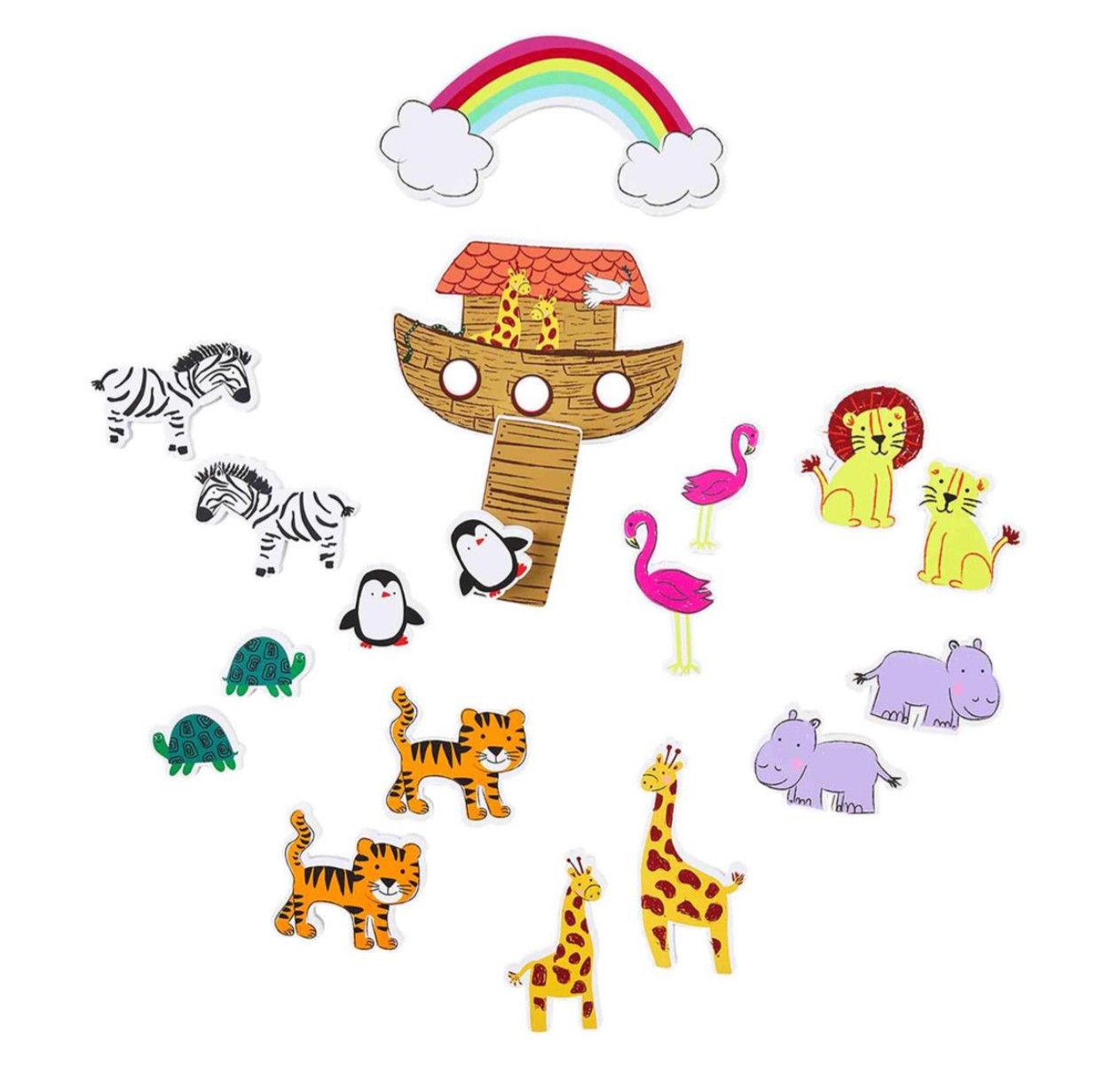 Noah&#39;s Ark Bath Stickable Set