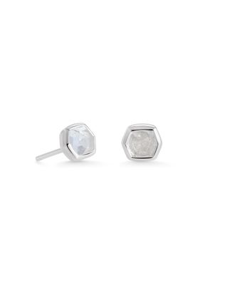 The Davie Stud Earrings Sterling Silver Rock Crystal