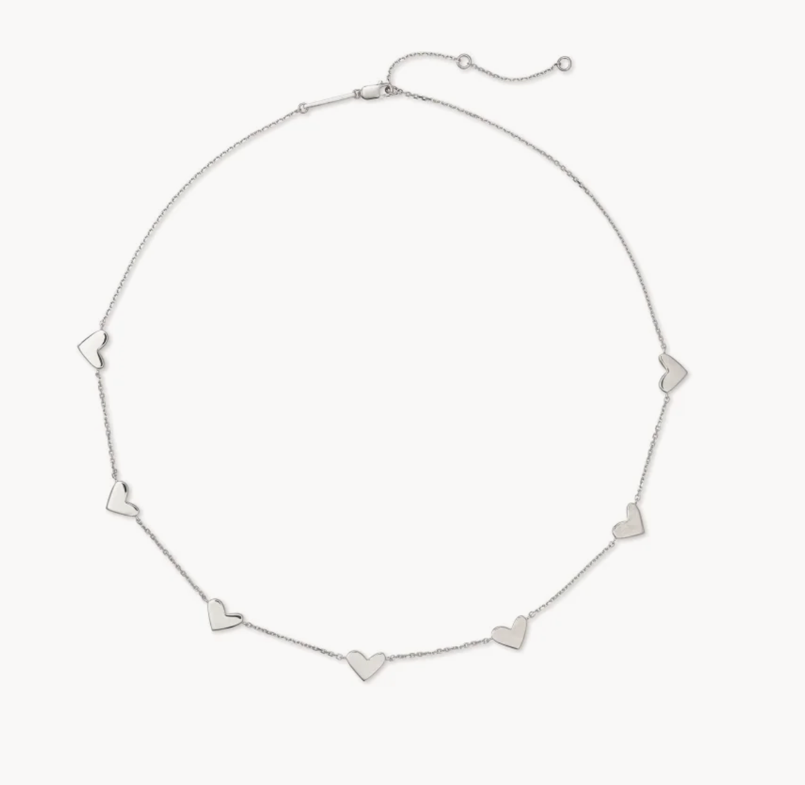 The Ari Heart Strand Necklace Sterling Silver