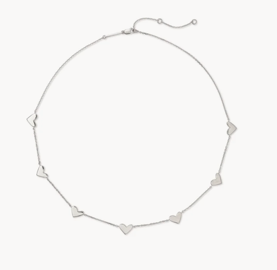 The Ari Heart Strand Necklace Sterling Silver