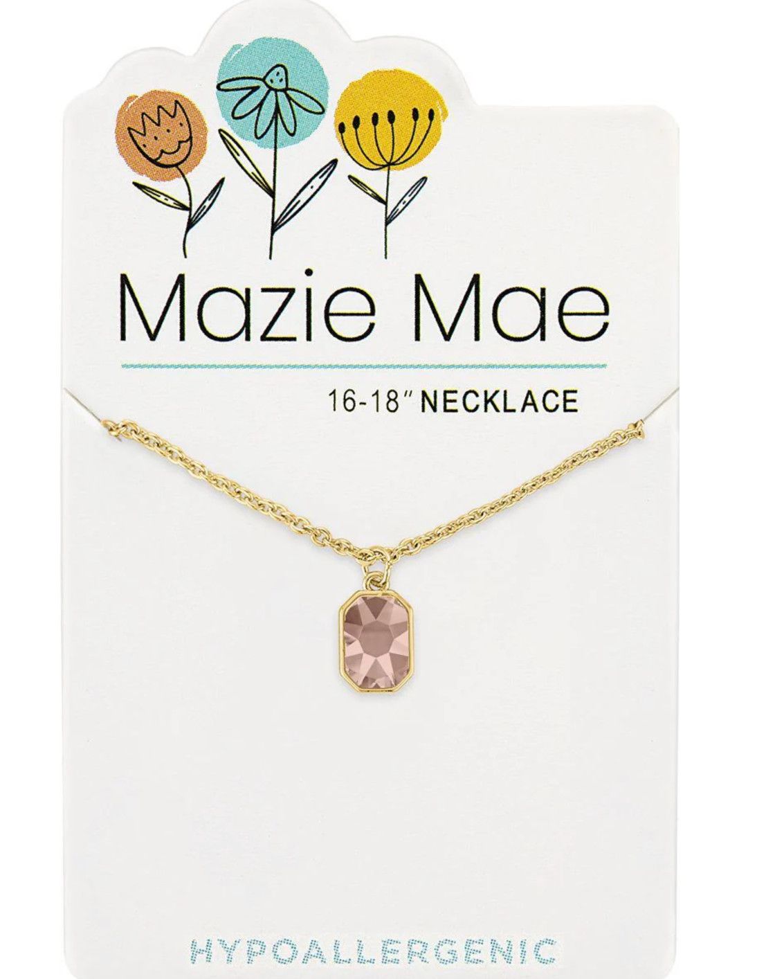 Mazie Mae Girls Necklace Gold Vintage Rose Radiant