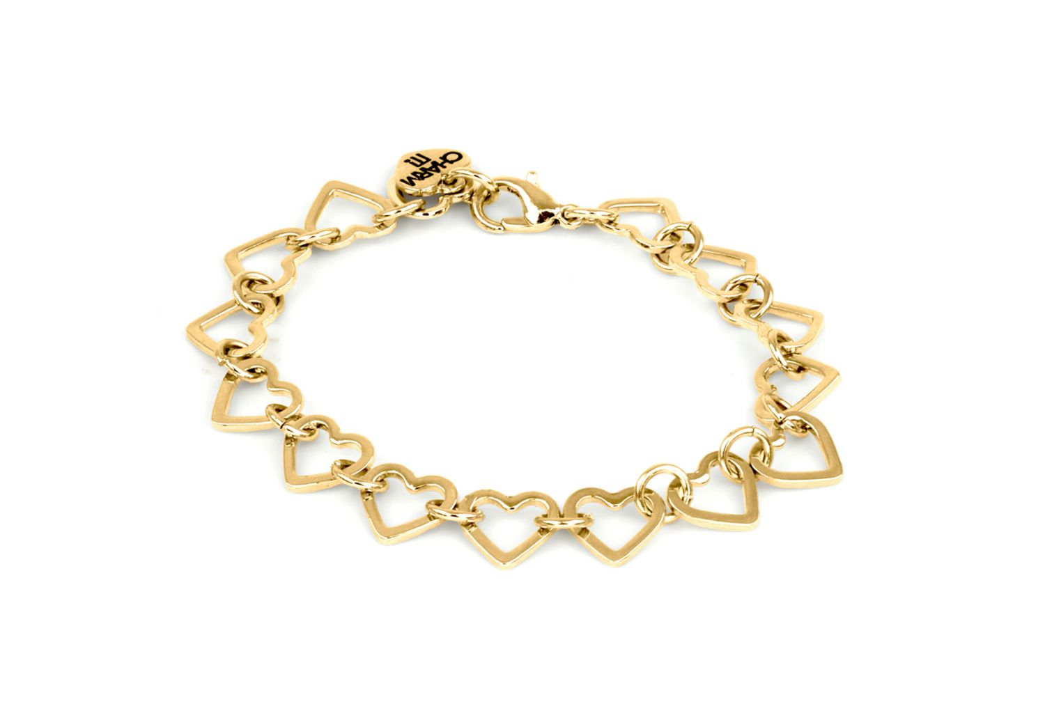Charm It! Gold Heart Chain Bracelet