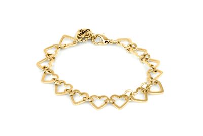 Charm It! Gold Heart Chain Bracelet
