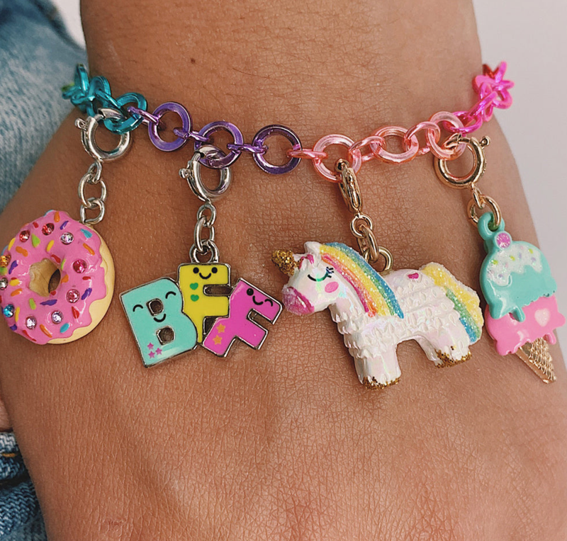 Charm It! Rainbow Chain Bracelet