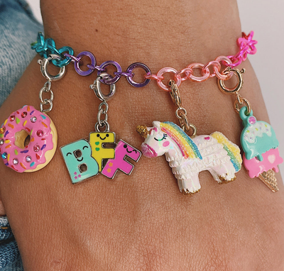 Charm It! Rainbow Chain Bracelet