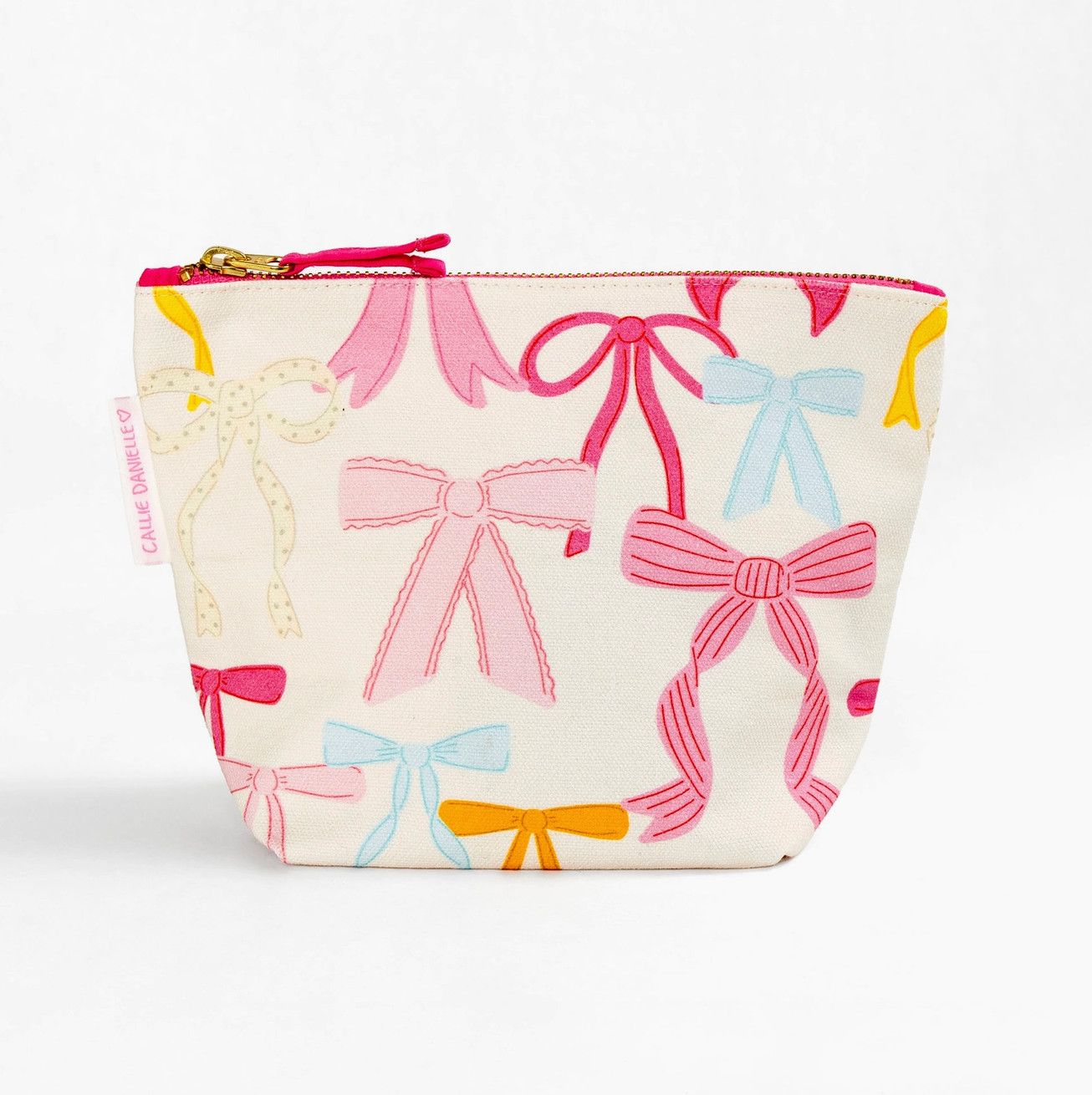 Coquette Bows Canvas Pouch