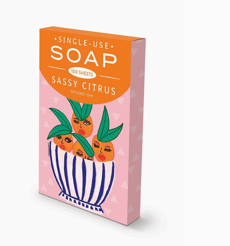 Sassy Citrus Single-Use Soap Sheets