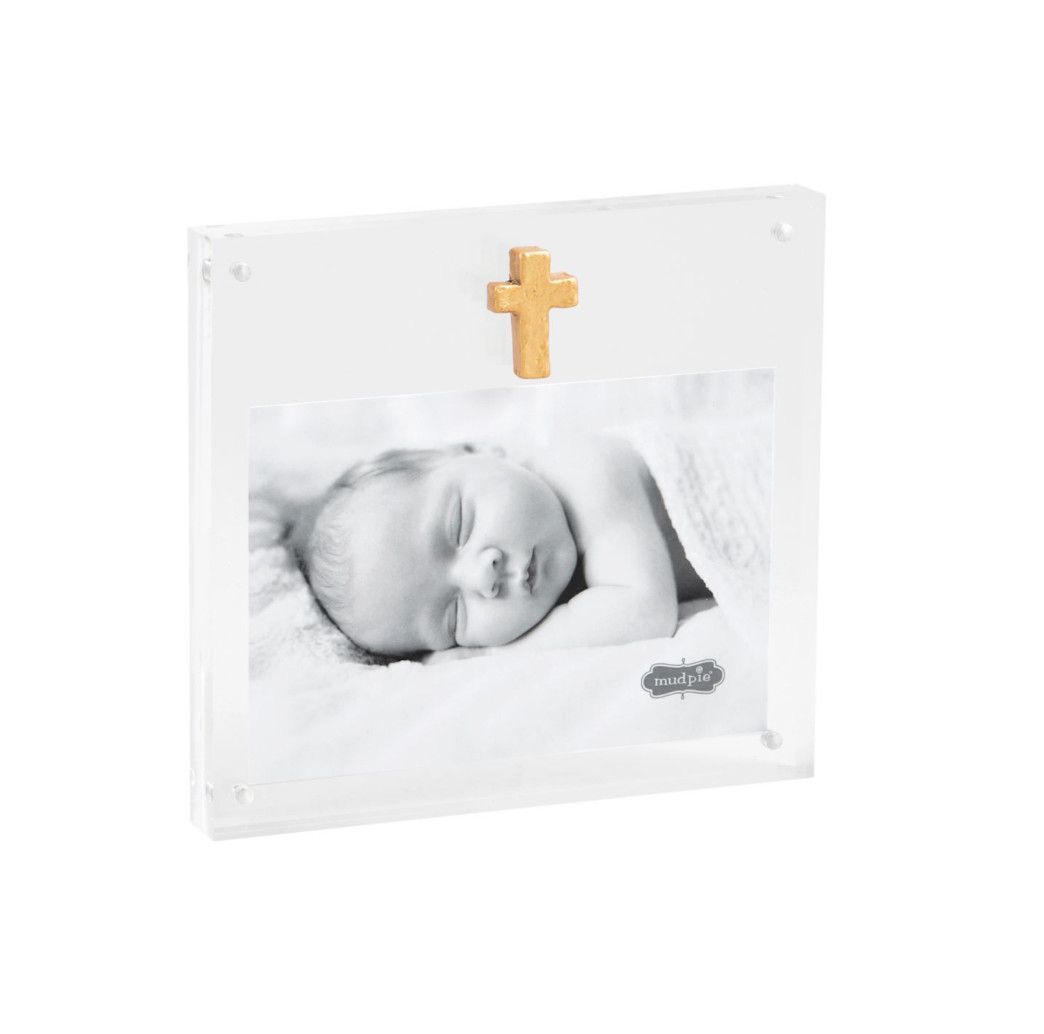 Acrylic Frame with Gold Cross
