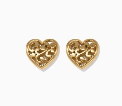 Contempo Heart Post Earrings Gold