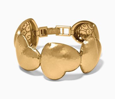 Trianon Heart Link Bracelet Gold