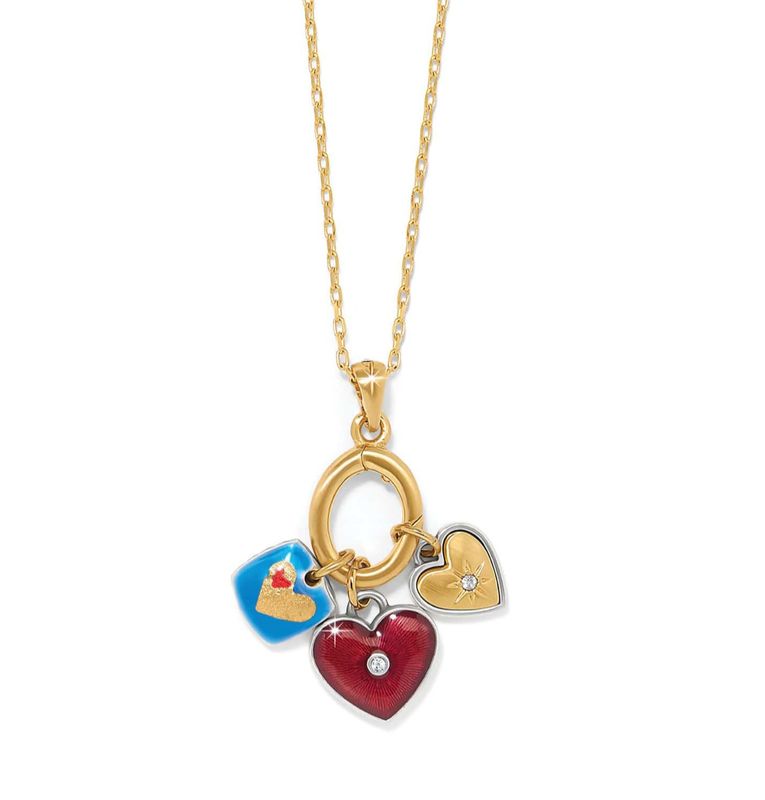 One Heart Color Short Charm Necklace