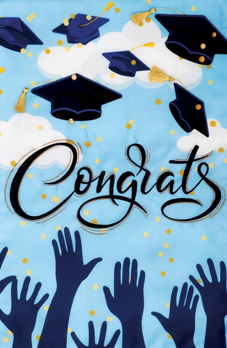 Congrats Grad Applique Garden Flag