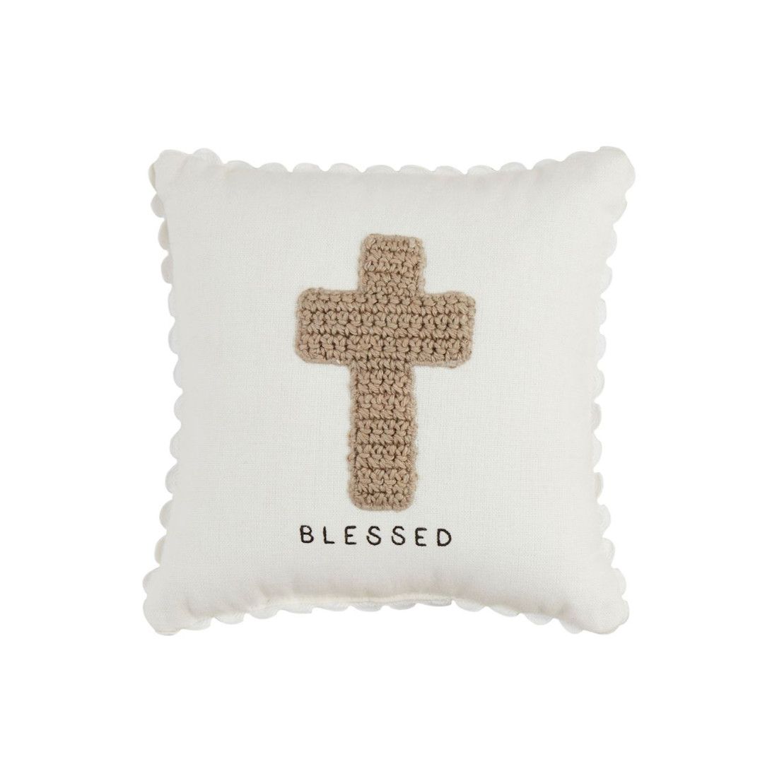 Cross Crochet Mini Pillow