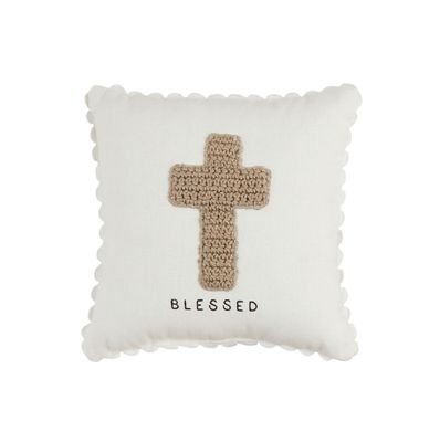 Cross Crochet Mini Pillow
