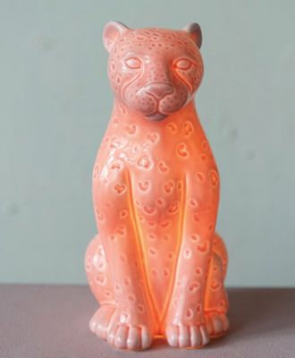 Stoneware Leopard Table Lamp
