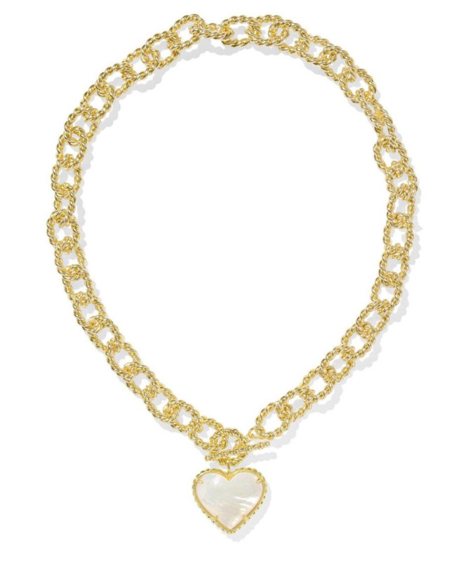 The Haisley 14k Gold Heart Statement Necklace