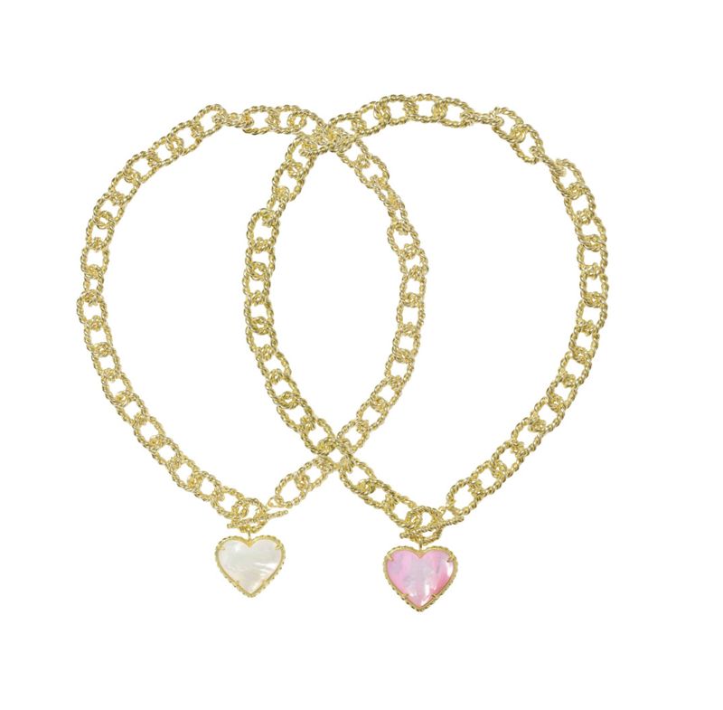 The Haisley 14k Gold Heart Statement Necklace