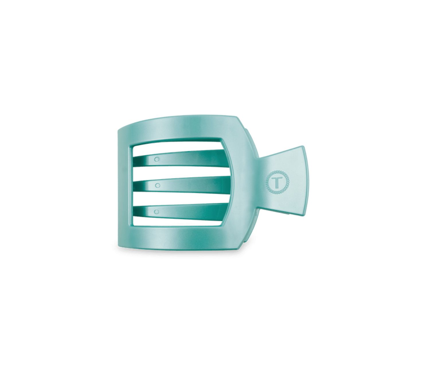 Teleties™ Flat Square Hair Clip | Totally Turquoise, Size: Small