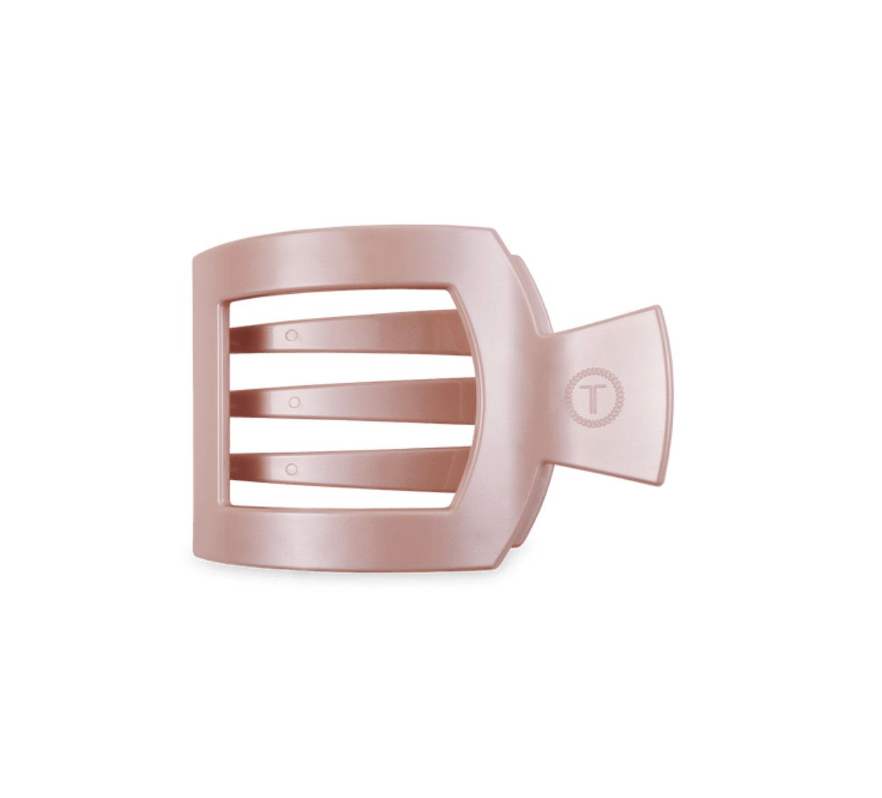 Teleties™ Flat Square Hair Clip | Pearly Pink, Size: Small