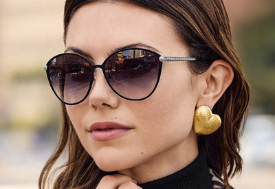 Trianon Heart Earrings Gold