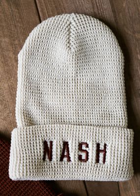 The NASH™ Waffle Knit Beanie | Cream