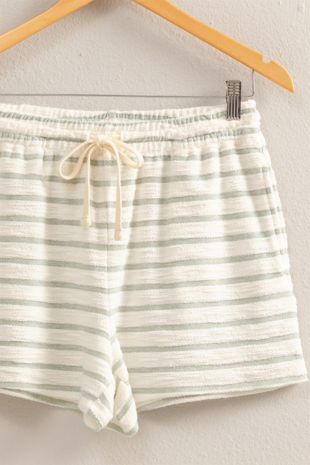 The Lake Shorts, Color: Sage/Cream, Size: S