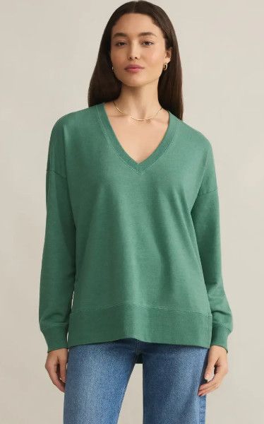 The Modern V-Neck Weekender | Botanical Green