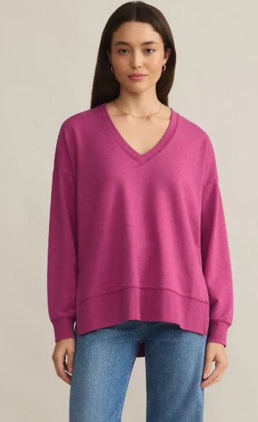 The Modern V-Neck Weekender | Magenta