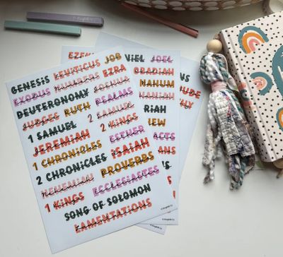 Books of the Bible Header Labels | Hippie Dreams