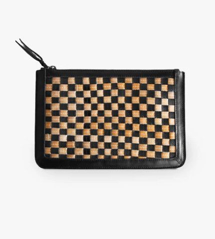 Able™ Nesmia Basketweave Clutch, Color: Black/Tan