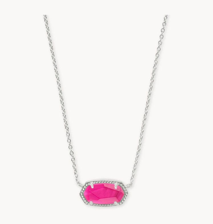 The Elisa Pendant Necklace in Azalea Illusion, Color: Silver