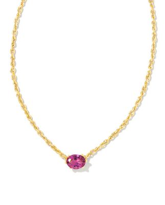 The Cailin Pendant Gold Purple Crystal
