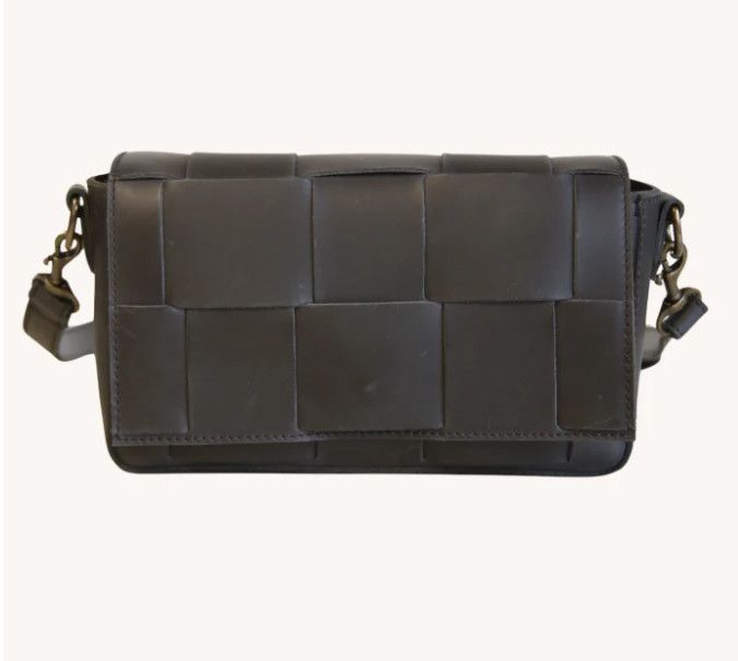 Able™ Mini Flap Woven Crossbody, Color: Black