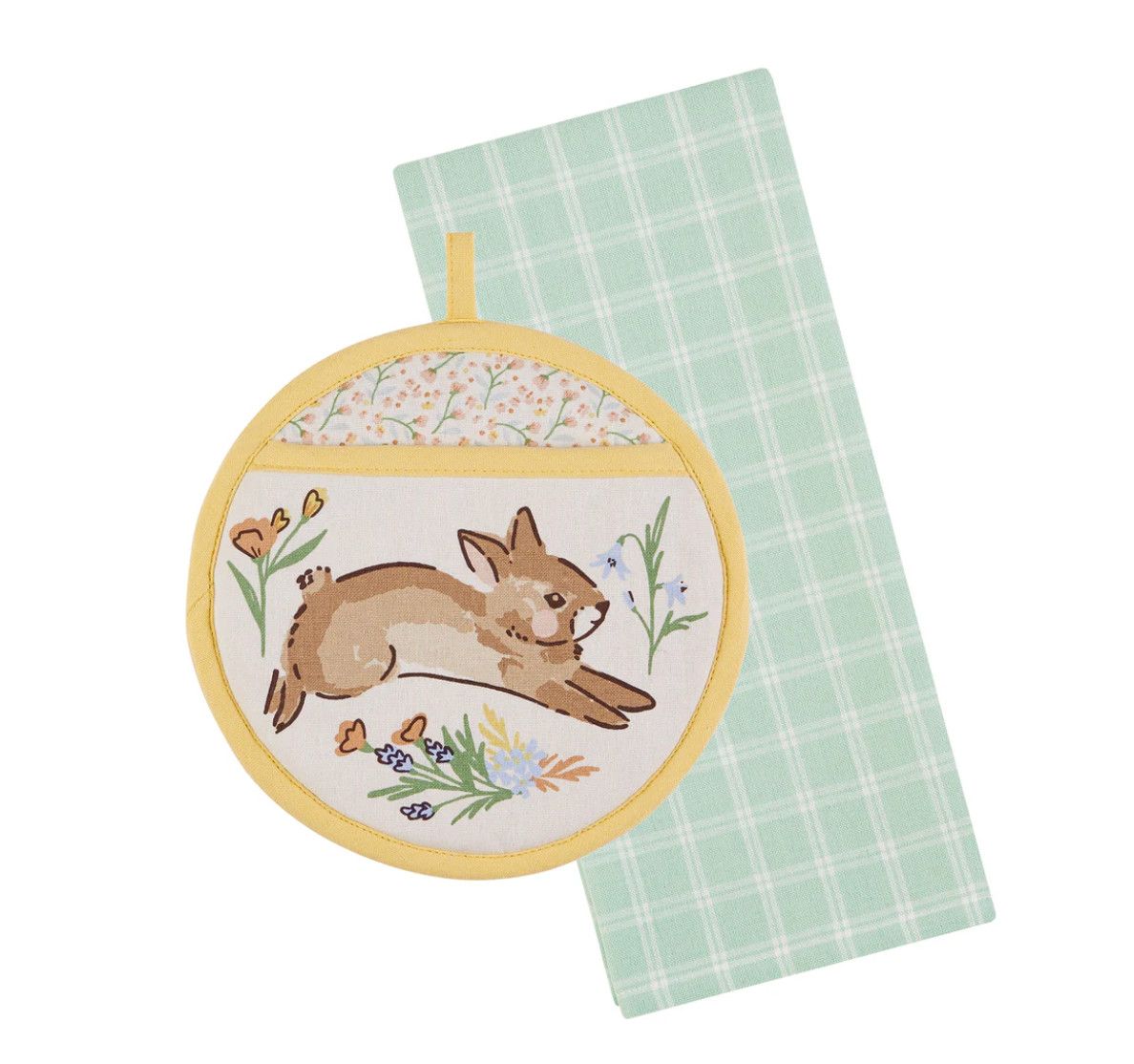 Spring Bunny Potholder Set