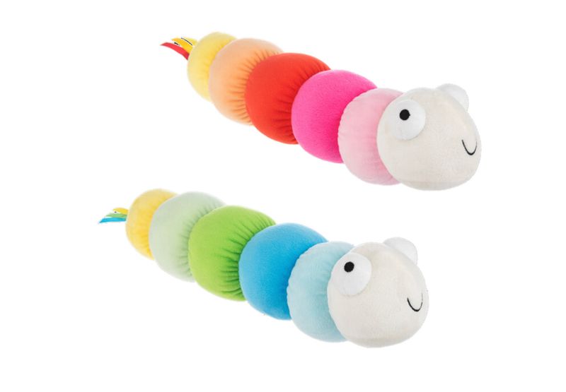 Wiggles Worm with Rattle + Squeaker