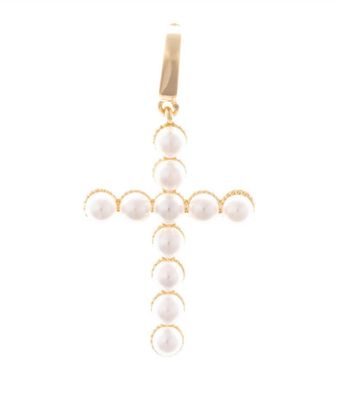 Pearl Cross Luxe Charm