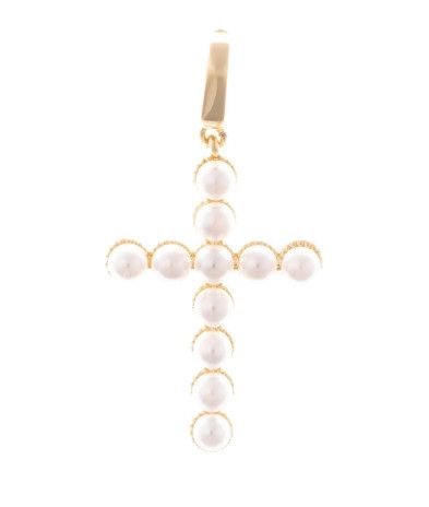 Pearl Cross Luxe Charm