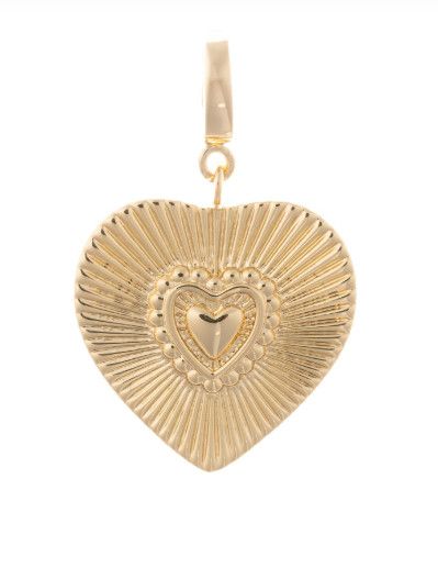 Layered Detail Heart Luxe Charm