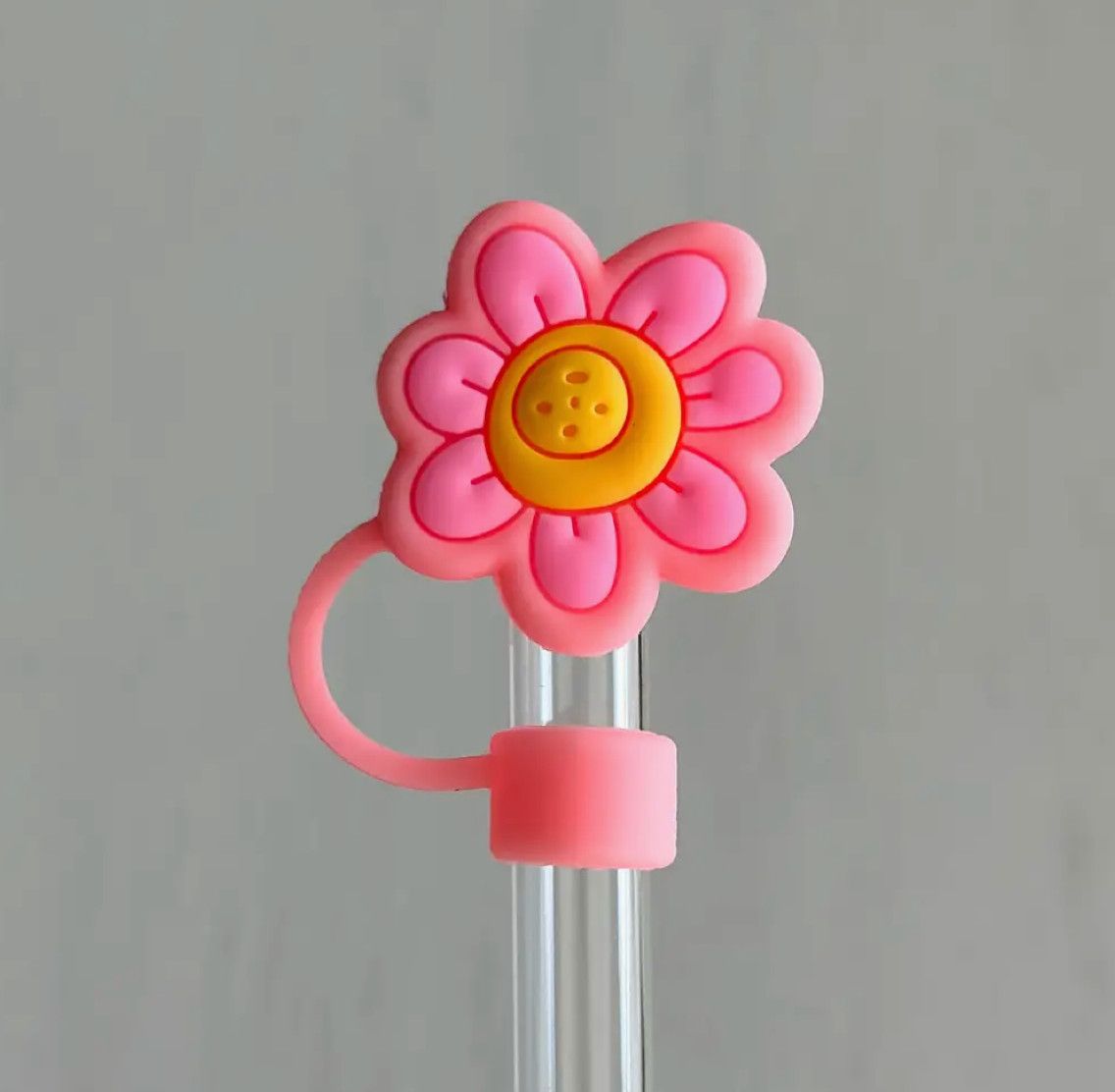 Happy Flower Straw Cover