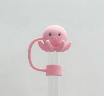 Pink Octopus Straw Cover