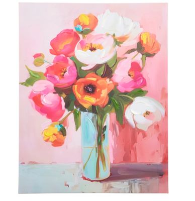 Pink Floral Wall Art