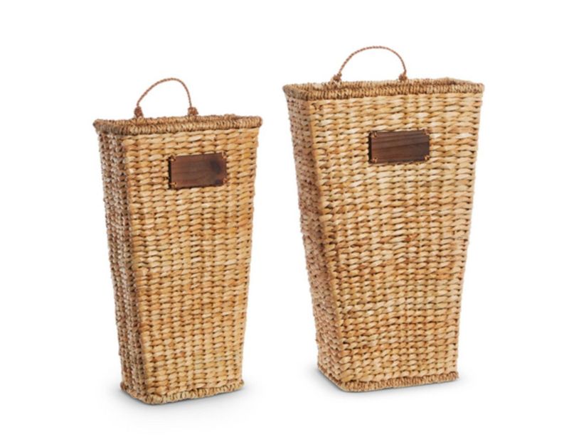 Hyacinth + Wicker Wall Basket