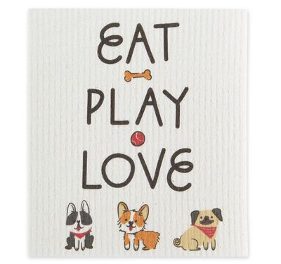 Eat Play Love Swedish Dishcloth